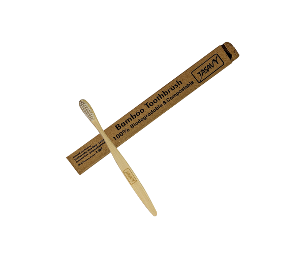 Bamboo Toothbrush With White Bristle