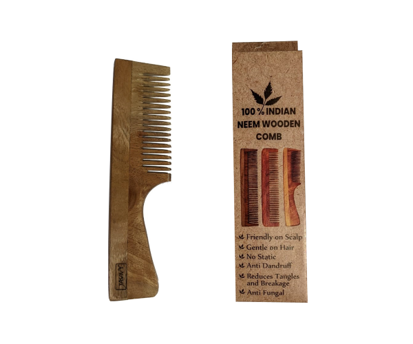 Jasavy Neem Wood Handle Combs
