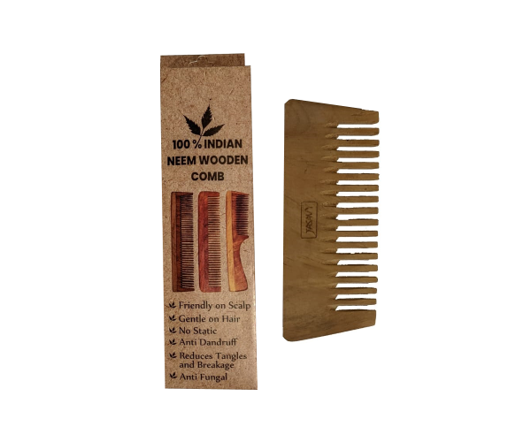 Jasavy Neem Wood Shampoo Combs