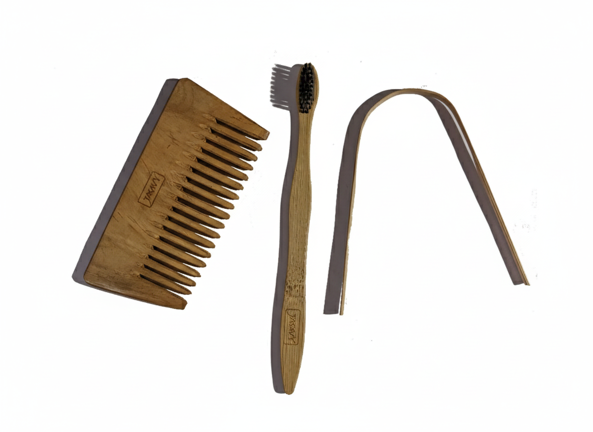 neem-wood-shampoo-comb-bamboo-wooden-toothbrush-with-charcoal-bristles-and-tongue-cleaner-combo-pack